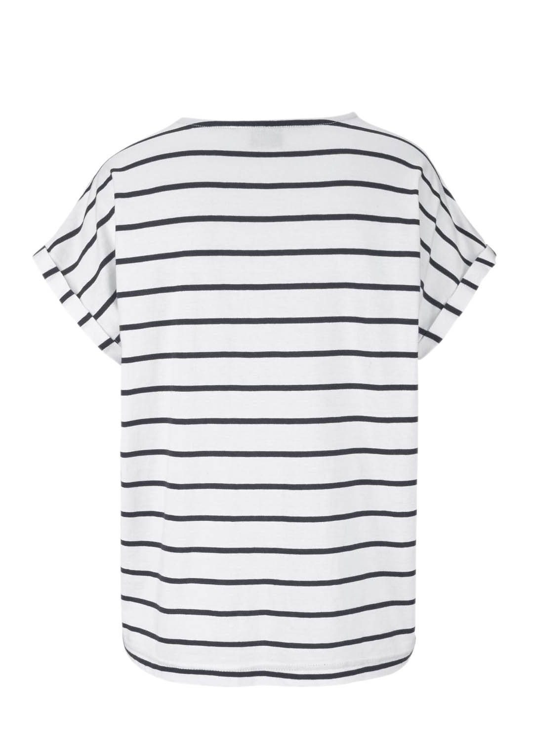 Buffalo Pyjama (Set, 2 tlg) im Streifenlook mit farbigem Frontprint