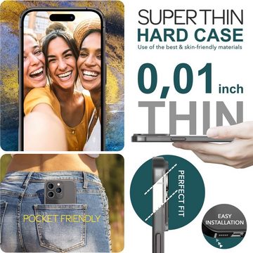 Nalia Smartphone-Hülle Apple iPhone 15 Pro Max, Halb-Transparent Hülle / Matt / Dünn / Hard Case / Anti-Fingerabdruck