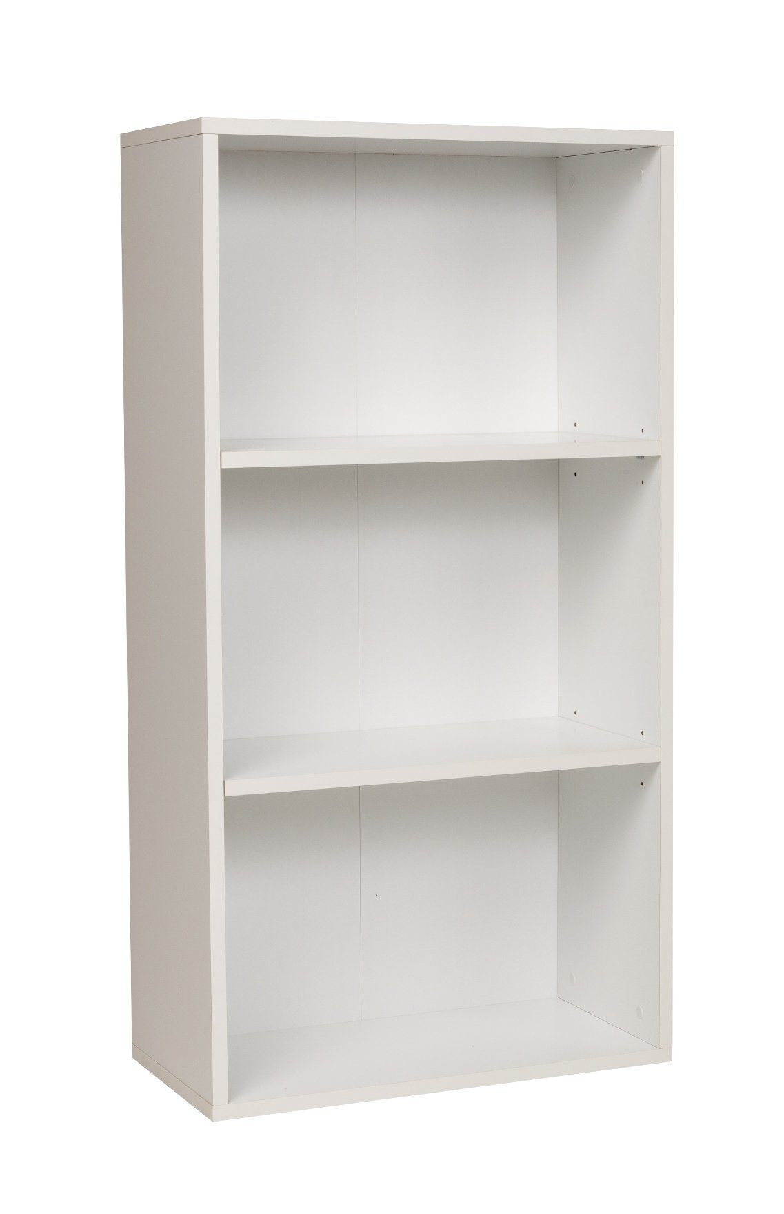 mit 30x24x80 Bücherregal 3 weiß, cm Bücherregal Furni24 Fächern,