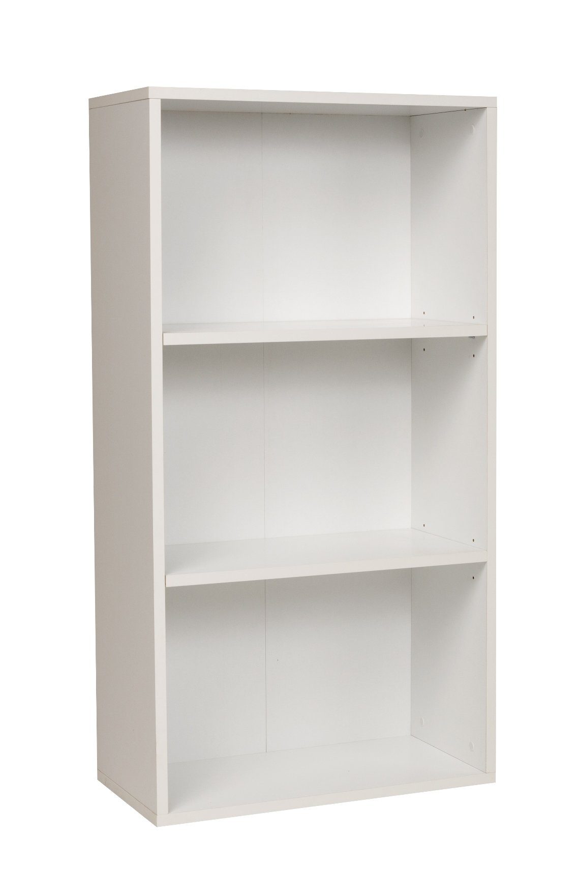 Furni24 Breites Bücherregal Fächern, cm 60x31x115 weiß, mit Bücherregal 3