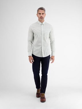 LERROS Langarmhemd LERROS Poplinhemd mit Minimal-Alloverprint