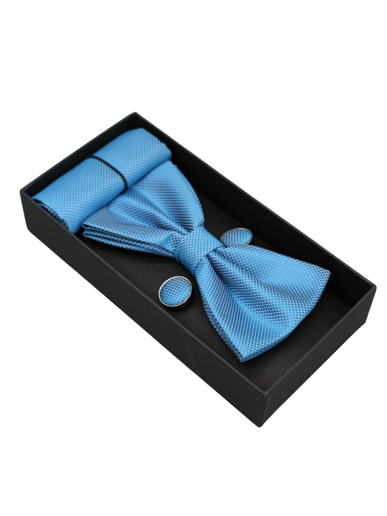 ANTALUX Fliege Elegantes 4-teiliges Herren-Set: Fliege, Tuch & Manschettenk günstig online kaufen