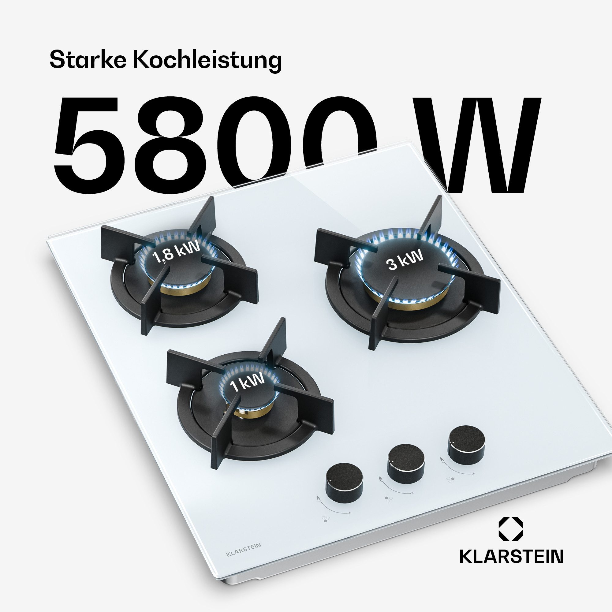 Klarstein Gas-Kochfeld Goldflame