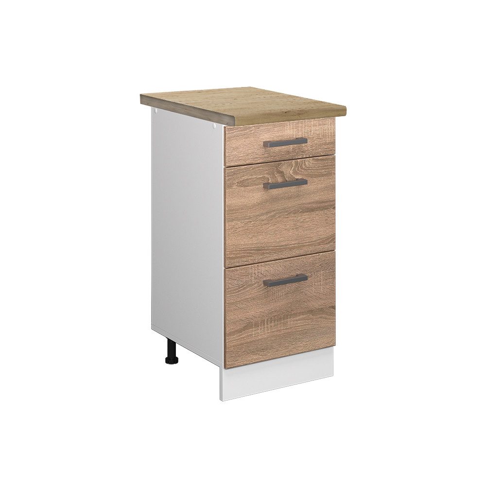 Vicco Unterschrank R-Line, Sonoma/Weiß, 40 cm günstig online kaufen