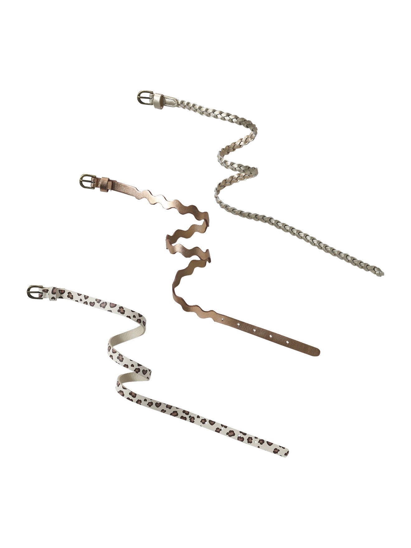 Hosenträger 3er-Pack schmale Mädchen Gürtel