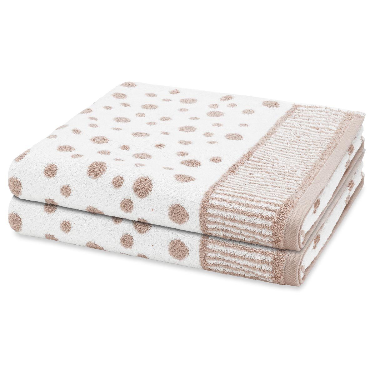 ROSS Handtuch Set Punkte allover, Frottee (Spar-Set, 2-St), 2 X Duschtuch im Set - Baumwolle - Saugstark