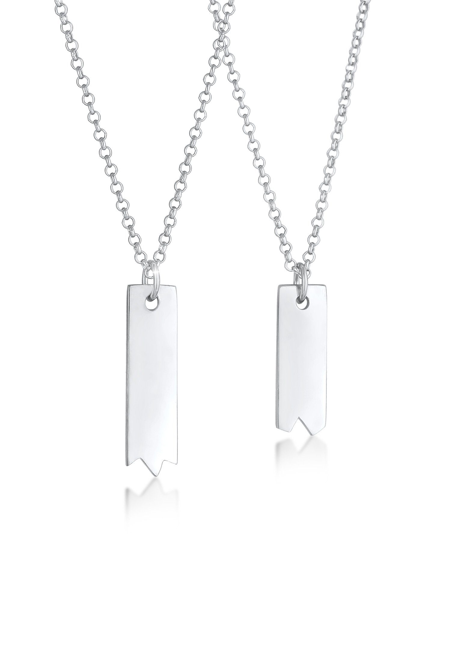 Elli Ketten-Set Barren Partner Freundschaft Set (2 tlg) 925 Silber, Geo