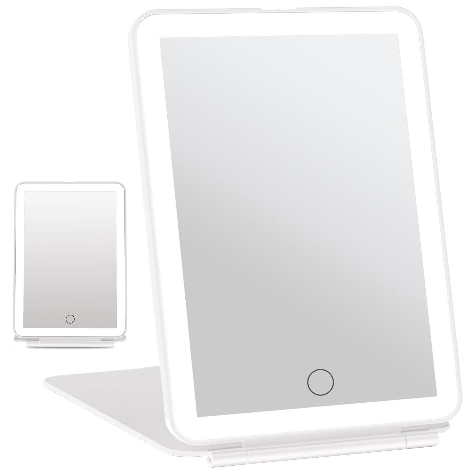 REDOM Spiegel LED Schminkspiegel mit Licht Reisespiegel (Weiß 12.95x19.3 cm günstig online kaufen