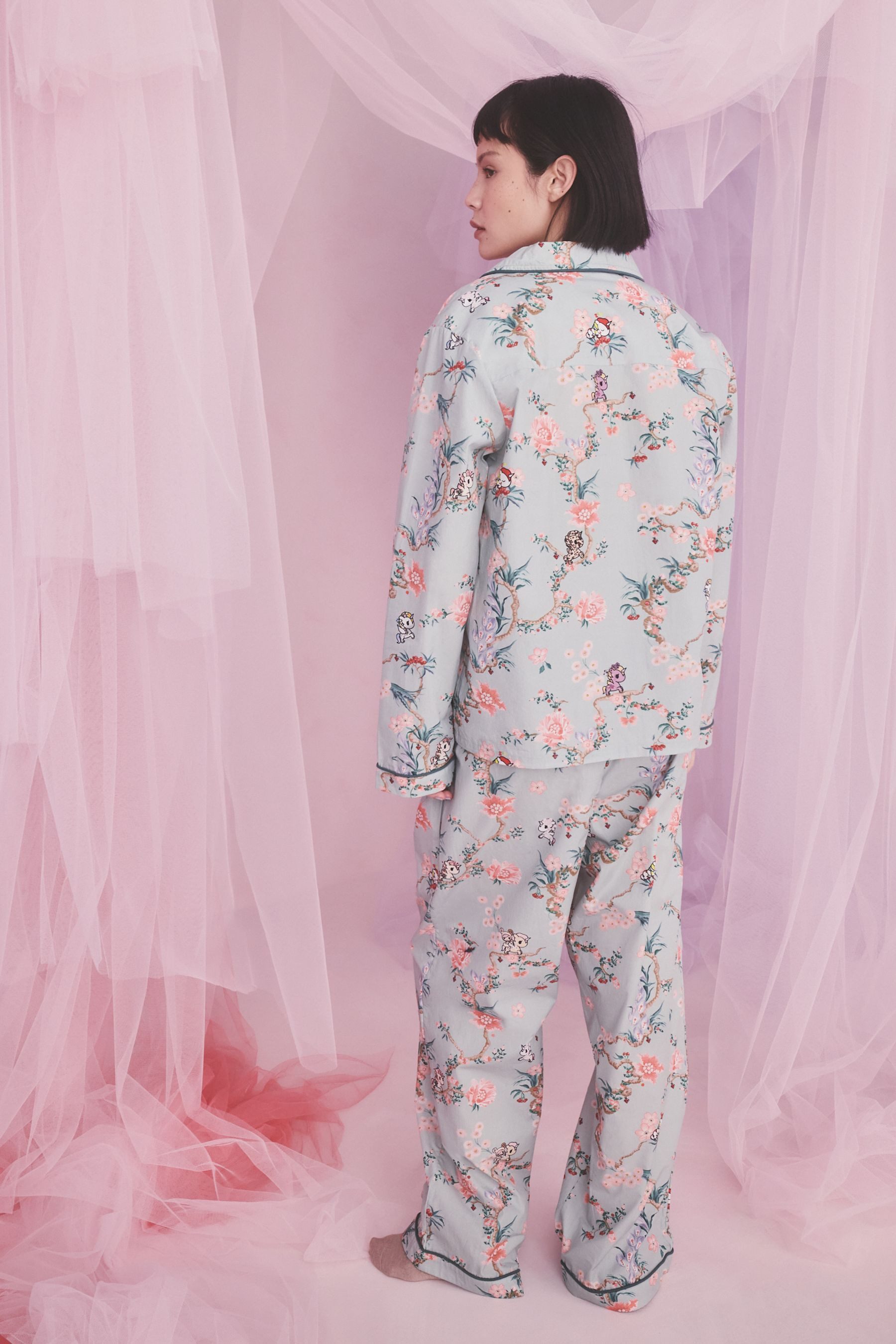 Cath Kidston Pyjama Cath Kidston Schlafanzug mit Knopfleiste (2 tlg)