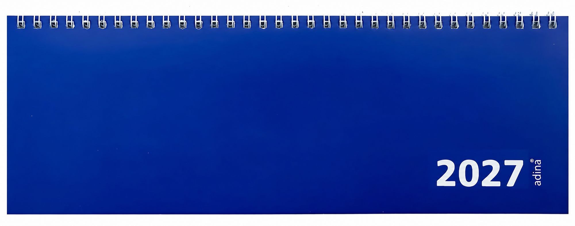 ADINA Tischkalender 2027 ADINA Großer Tischquerkalender XXL 42x13cm dunkelblau