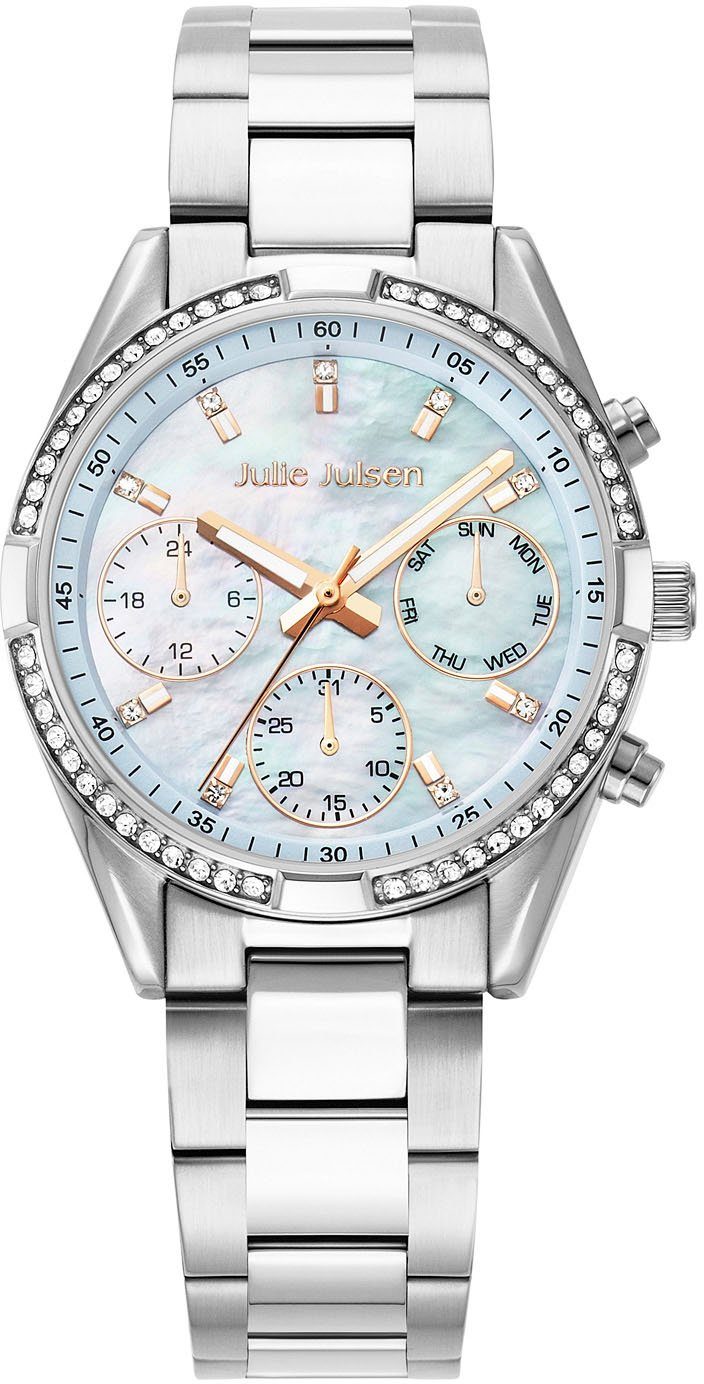 Julie Julsen Multifunktionsuhr Julie Julsen Sport Multi Silver Sky, JJW3100SM, Glitzer