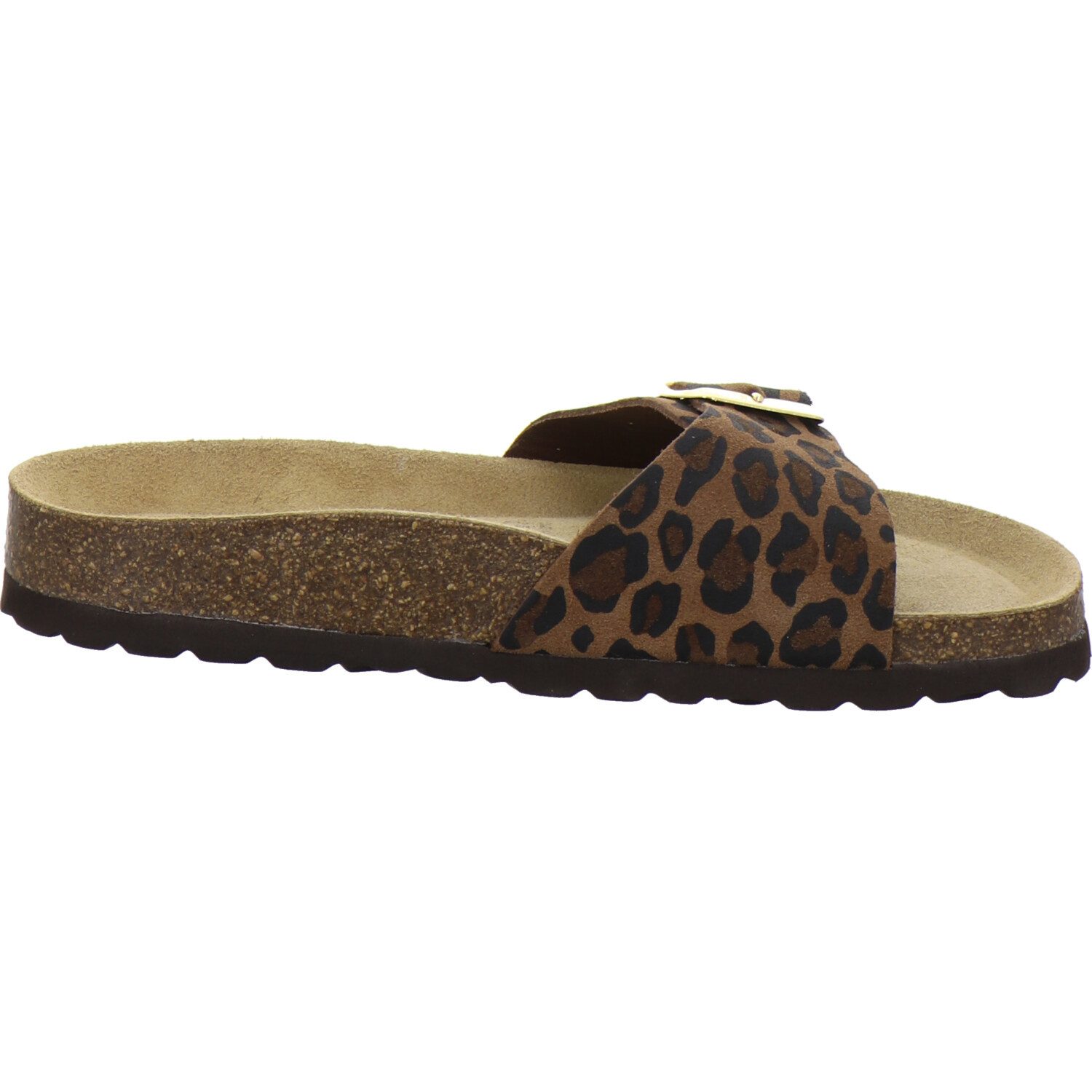 AFS-Schuhe 211293 Riemen Pantolette für Damen mit Fußbett, bequeme Sandalen aus Leder