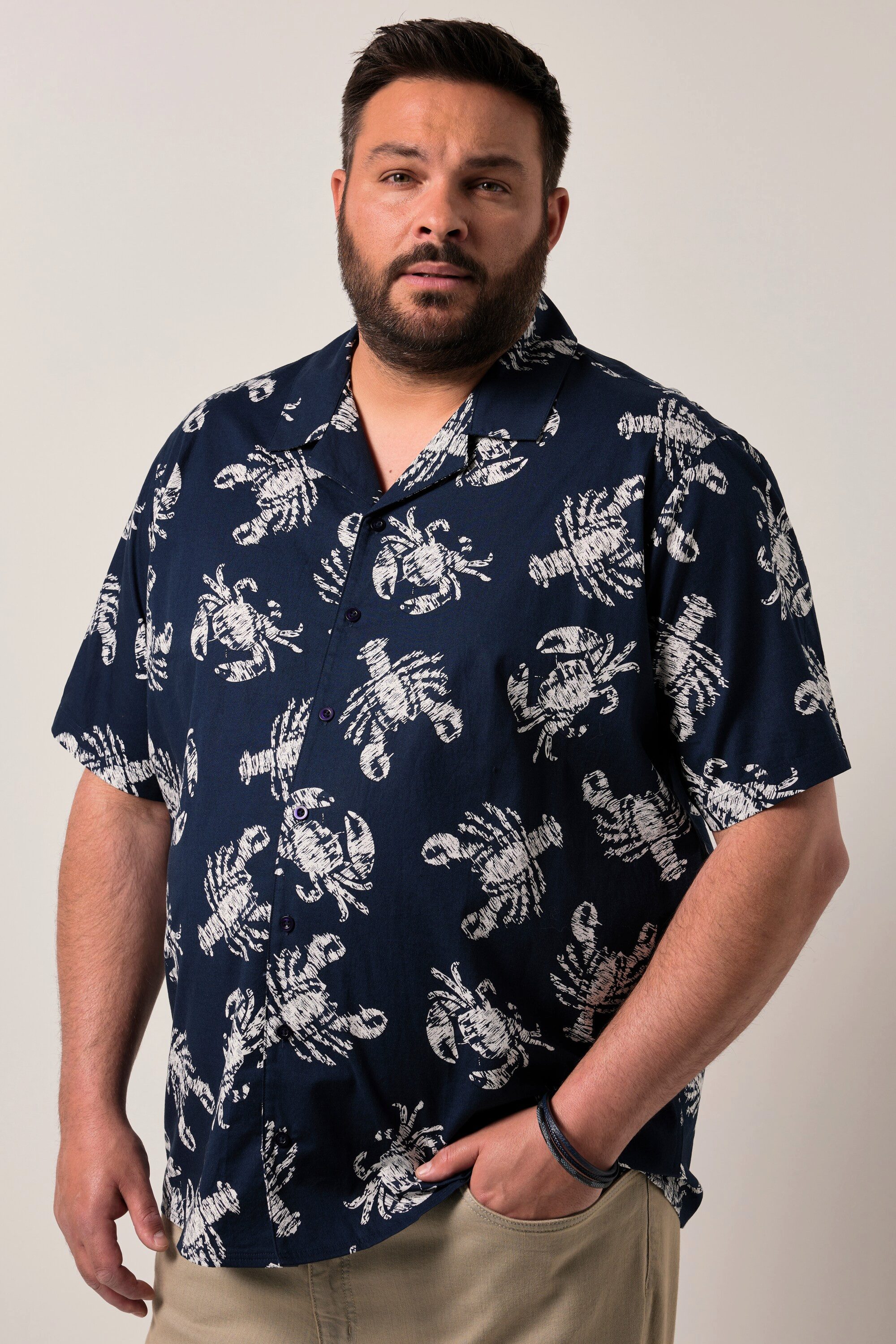Men Plus Kurzarmhemd Men+ Viskose-Hemd Halbarm günstig online kaufen