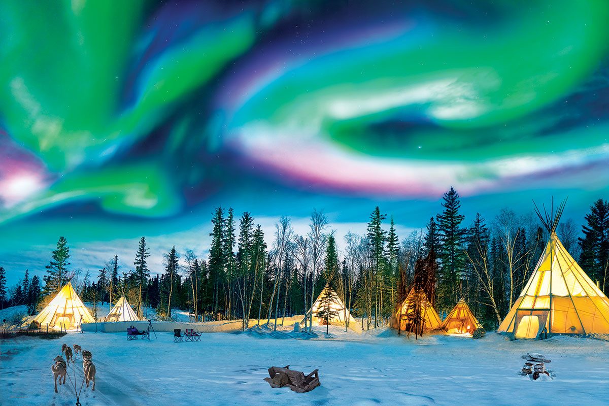Puzzle 1000 Teile Puzzle - Puzzle - Nordlichter in Yellowknife, Puzzleteile günstig online kaufen