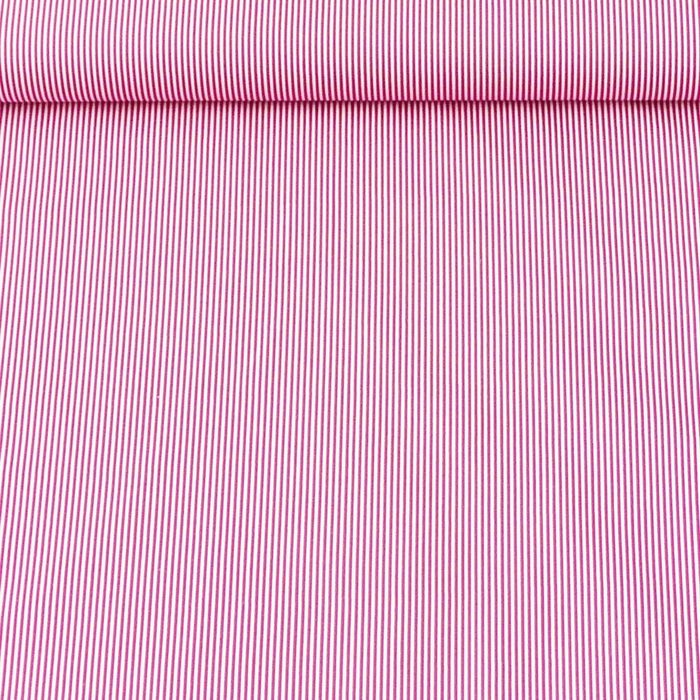 SCHÖNER LEBEN. Stoff Baumwollstoff Streifen pink weiß 1 4m Breite