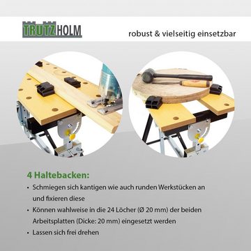 TRUTZHOLM Werkbank 100 kg Werkbank Klappbar höhenverstellbar Werktisch Spanntisch Arbeits