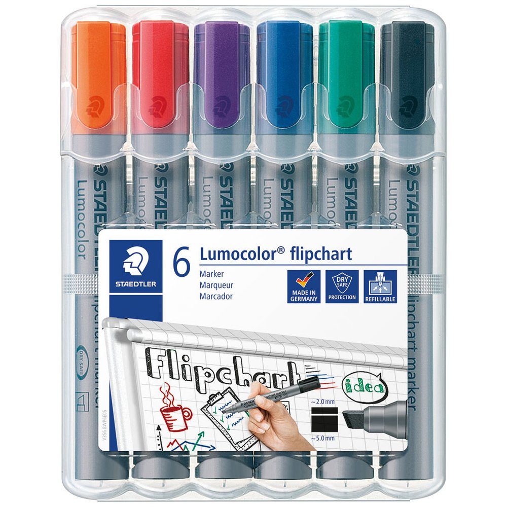 STAEDTLER Marker Staedtler 356 B WP6 Flipchartmarker Lumocolor® flipchart marker 356 B