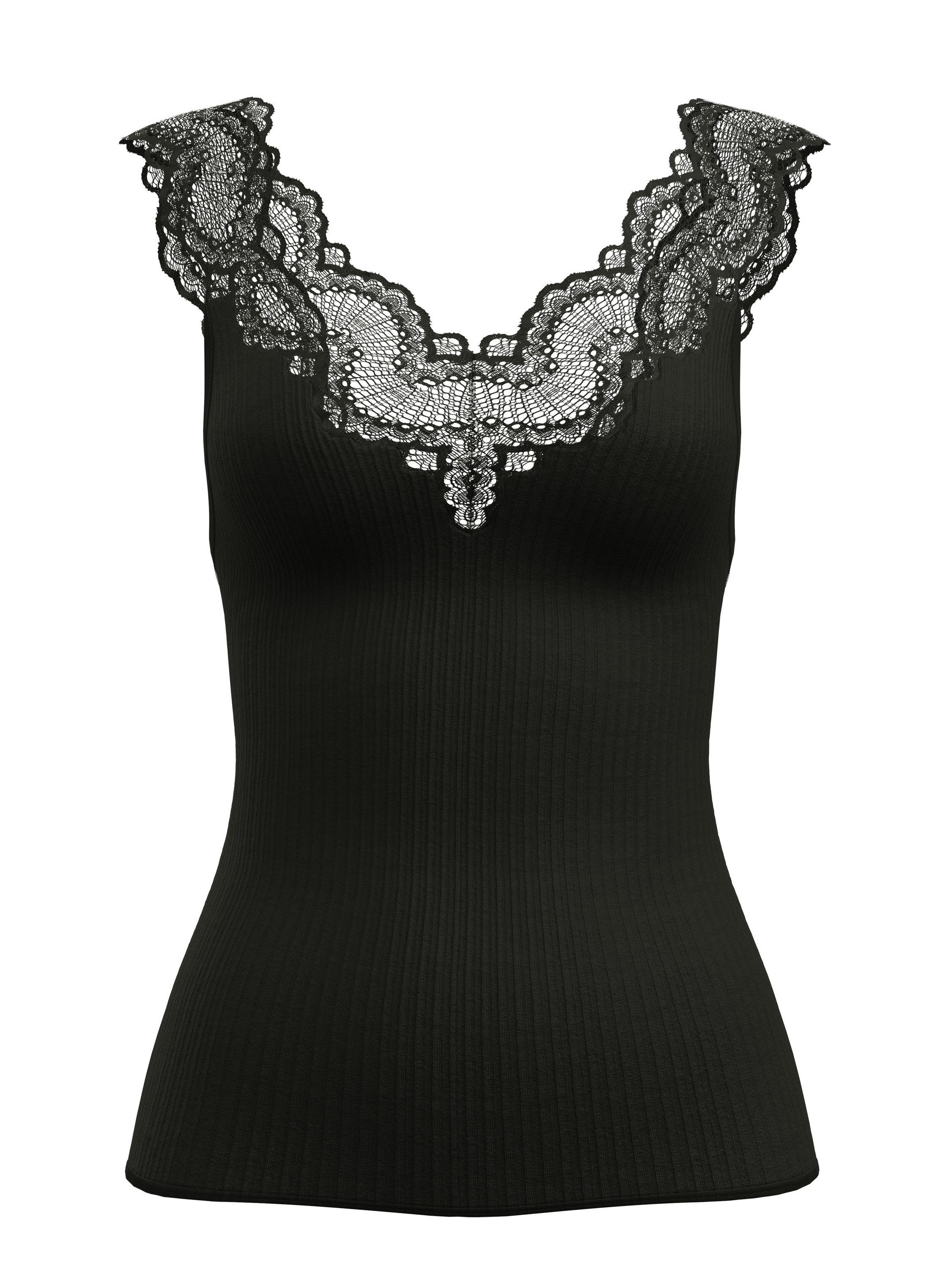 CALIDA Tanktop Feminine Lounge Damen (1-tlg) seidig weich und mit feiner Spitze