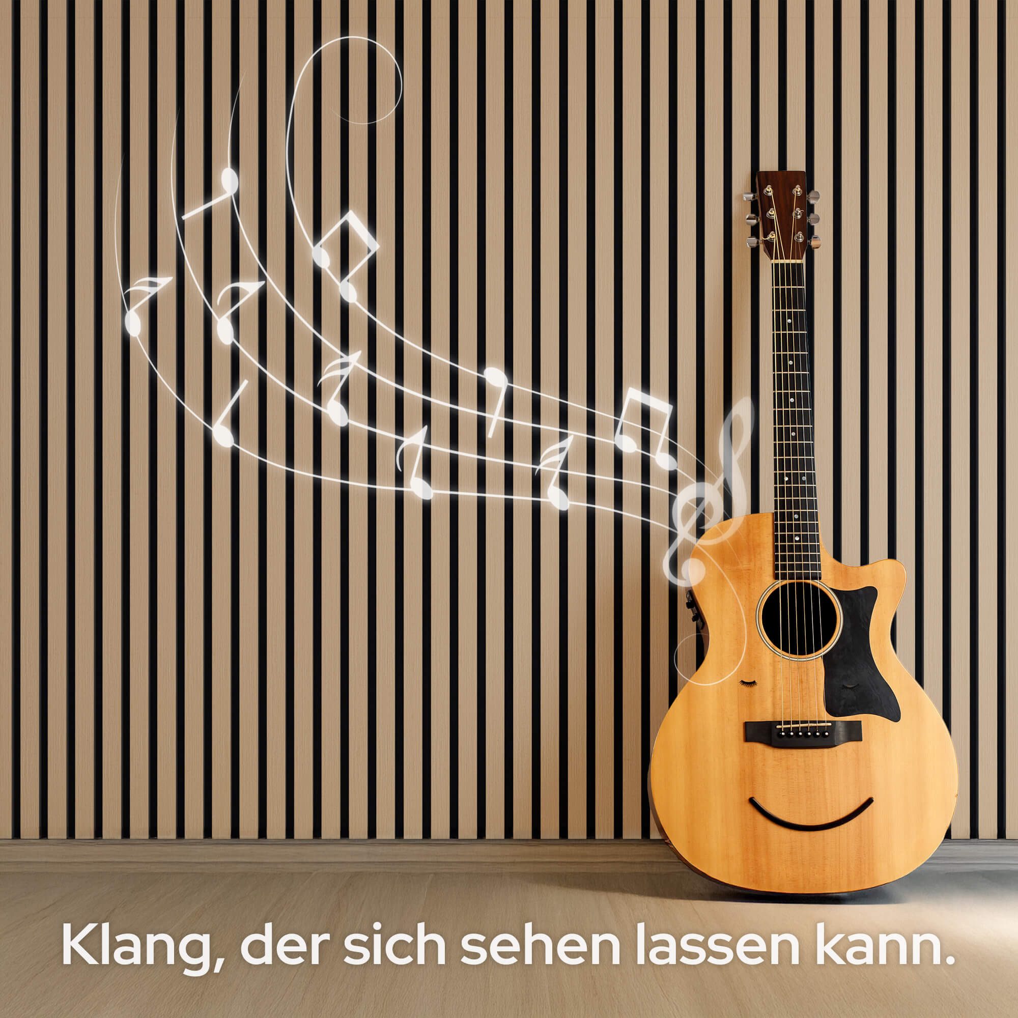 Arebos Akustikplatte 2er Set, Zuschneidbar, Einfache Montage, 2 Farben, Schallabsorption, Echtholzfurnier, Einfache Montage, Kombinierbar