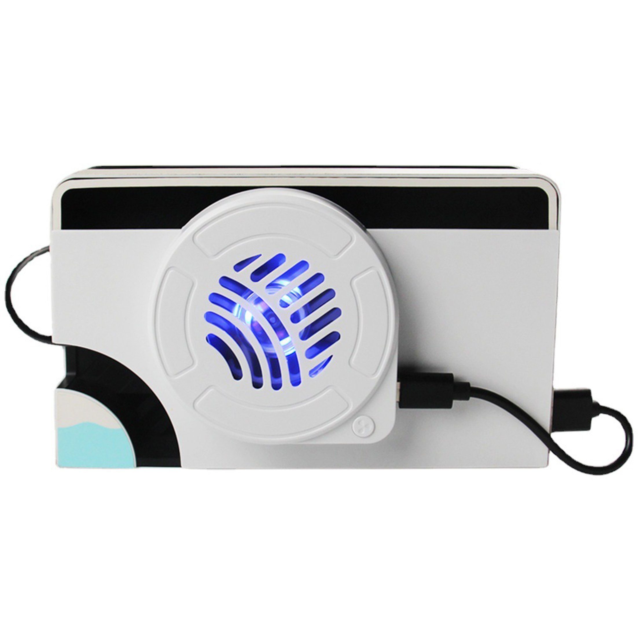 KINSI Switch OLED-Spielkonsolen-Lüfter,Kühlbasis für Nintendo,LED-Leuchten Switch-Controller (Effiziente Wärmeableitung für Switch OLED-Spielekonsolen,Geräuscharm)