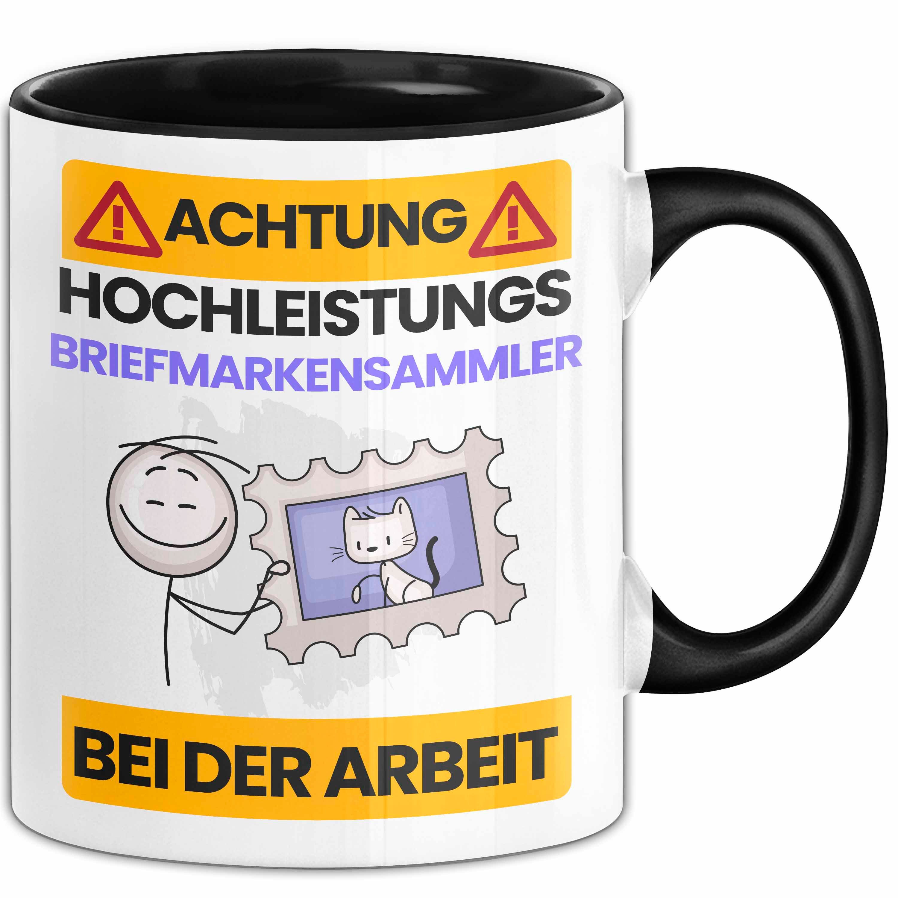 Trendation Tasse Briefmarkensammler Tasse Geschenk Lustiger Spruch Geschenkidee für Bri