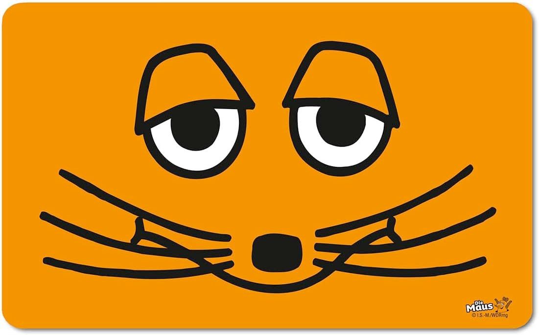 LOGOSHIRT Frühstücksbrett Frühstücksbrettchen „Die Sendung mit der Maus – Gesicht, (1-St), langlebig, robust und alltagstauglich