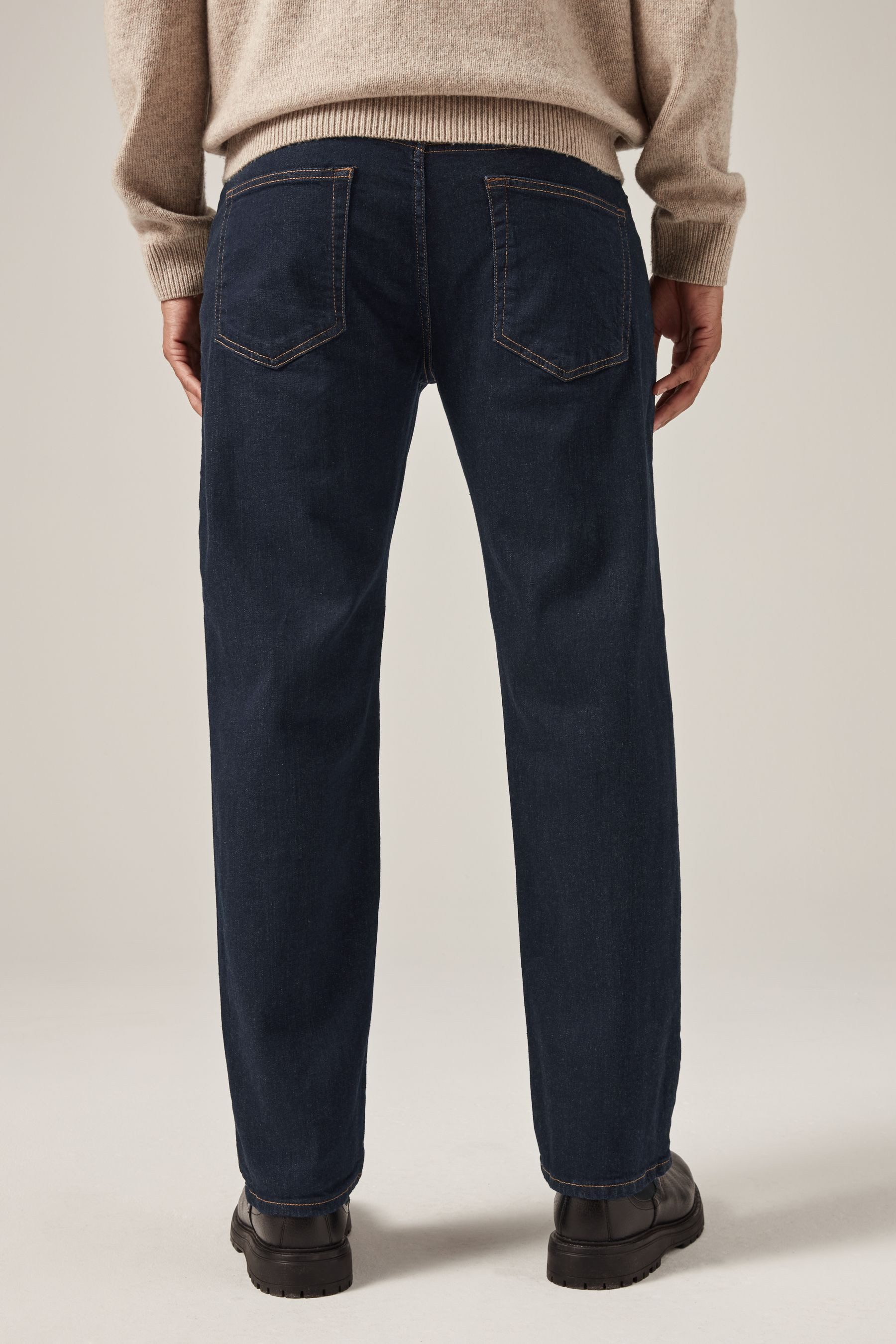 Next Straight-Jeans Straight-Fit Stretch-Jeans mit Gürtel (1-tlg) günstig online kaufen