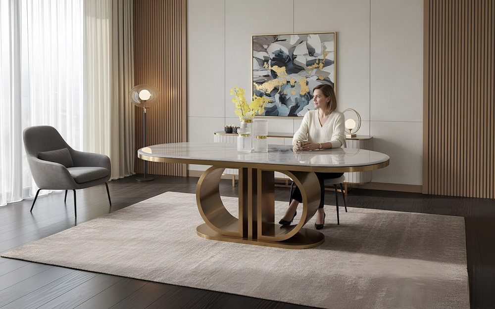 JVmoebel Esstisch Luxus Modern Esszimmer Tisch Holz Moderne Möbel Tische Sofort (1-St), Made in Europa