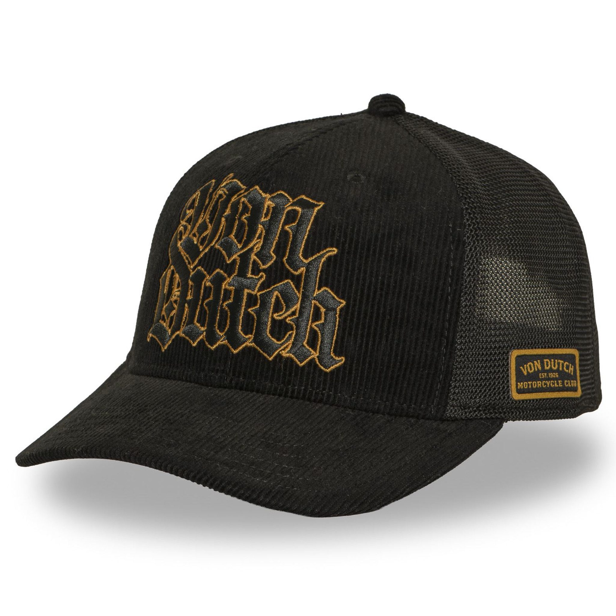 Von Dutch Trucker Cap Von Dutch Originals Trucker Cap Half Curved VON DUTCH Premium (Basecap, Basecap, Meshcap, Trucker Kappe) 1929 Druck auf Schirmunterseite