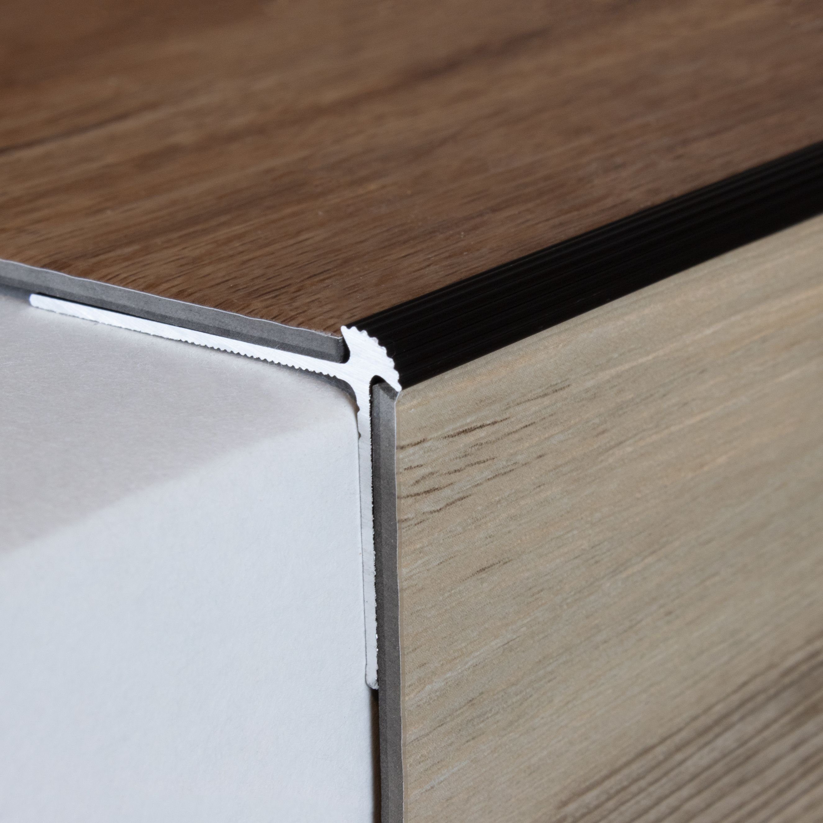 PROVISTON Treppenkantenprofil Aluminium, 40 x 30 x 1000 mm, Silber, Treppenkante, Winkelprofil