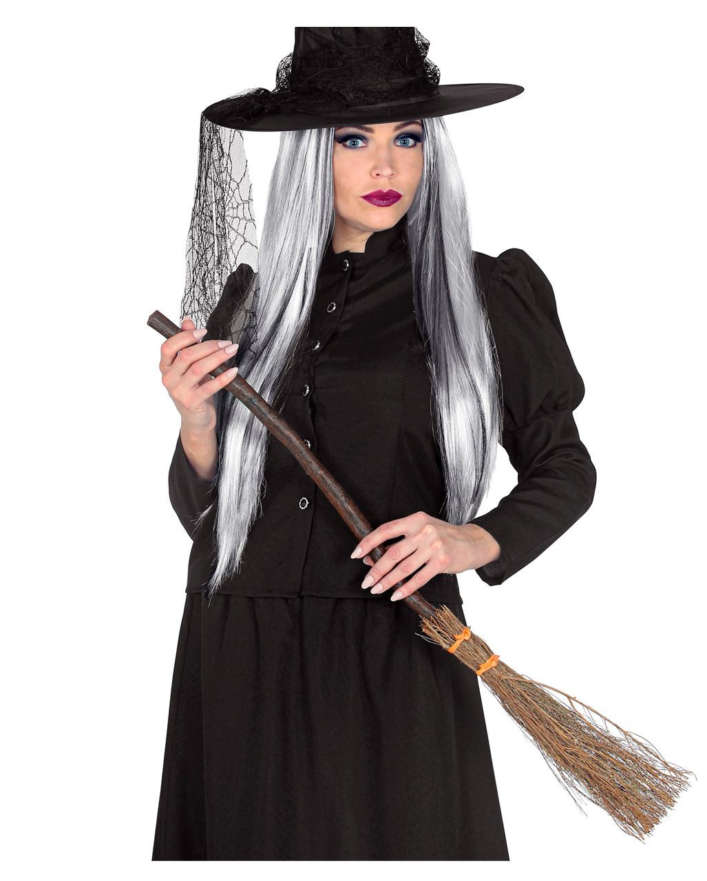 Horror-Shop Dekoobjekt Hexenbesen für Halloween, Fasching & Walpurgisnach – Bild 3 von 5