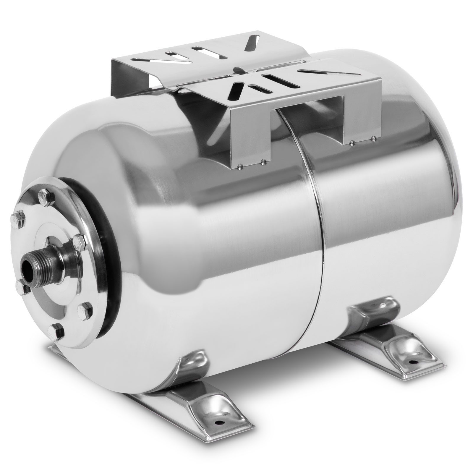 EBERTH Hauswasserwerk Ausdehnungsgefäß 24L, 6 bar, Druckkessel, Druckerhöhungsanlage, Tank, 1" Anschluss für Hauswasserwerk, Brunnenpumpe, Edelstahl