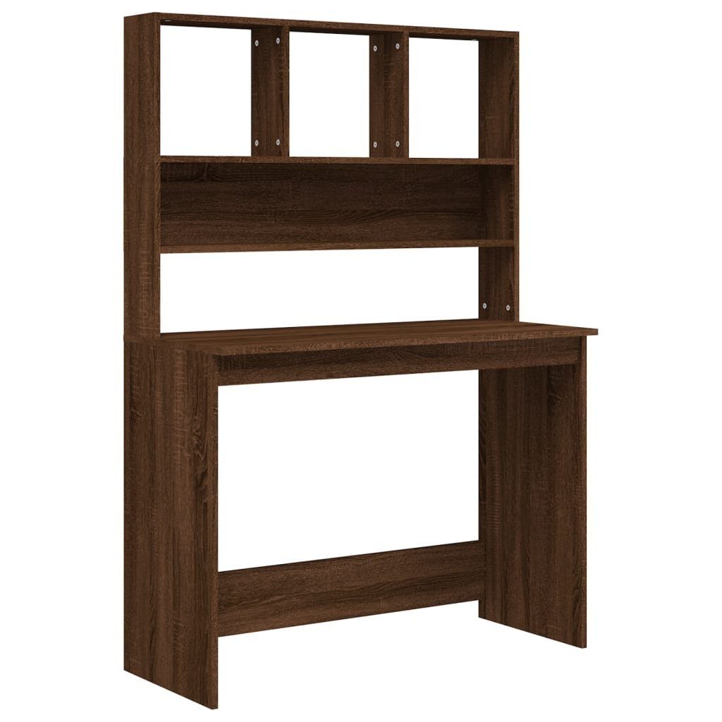 Schreibtisch Computertisch Arbeitstisch mit Regal 102x45x148 cm,Holzwerkstoff
