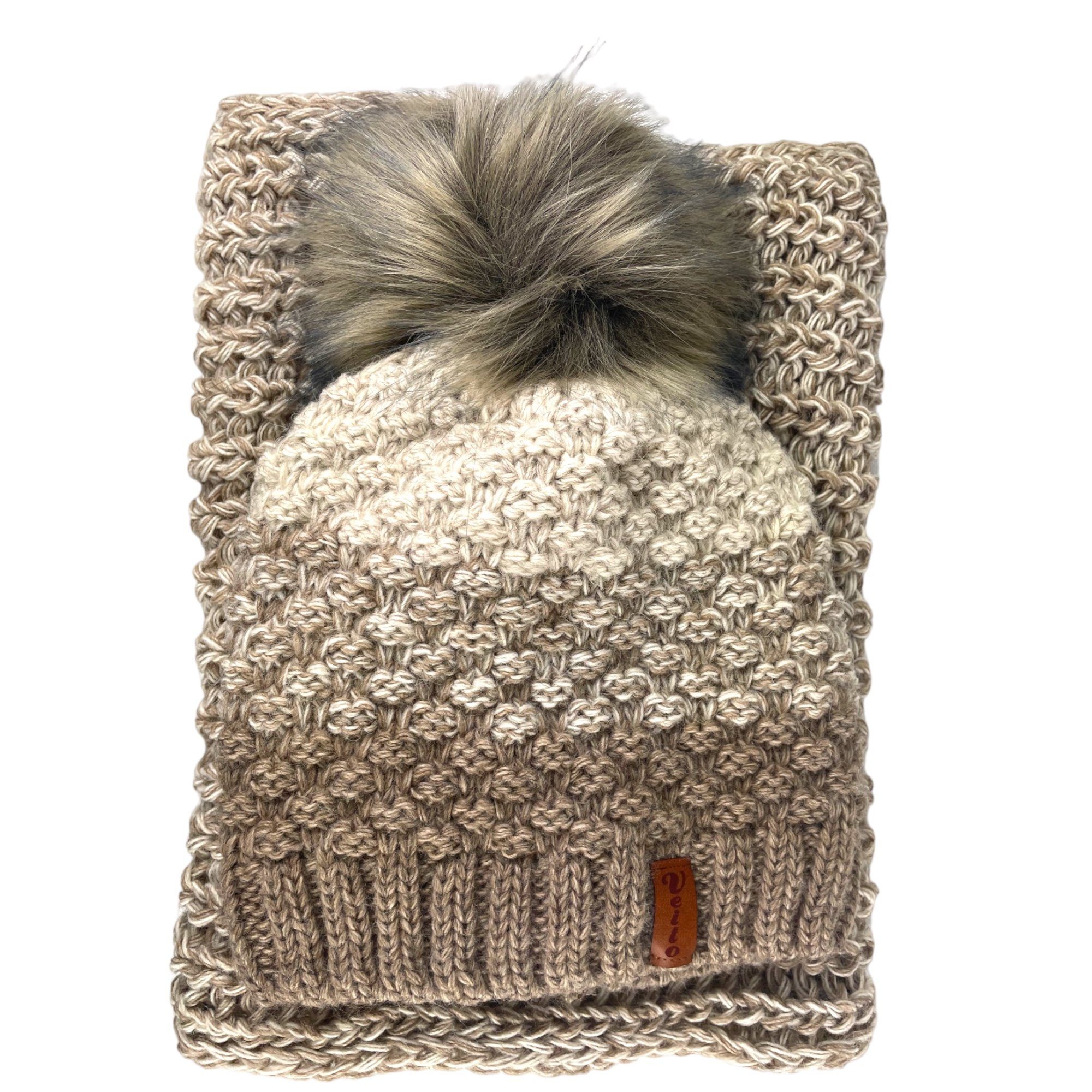 Taschen4life Bommelmütze Damen Mütze & Schal Set 36.64 (2 teilig, gestrickt günstig online kaufen