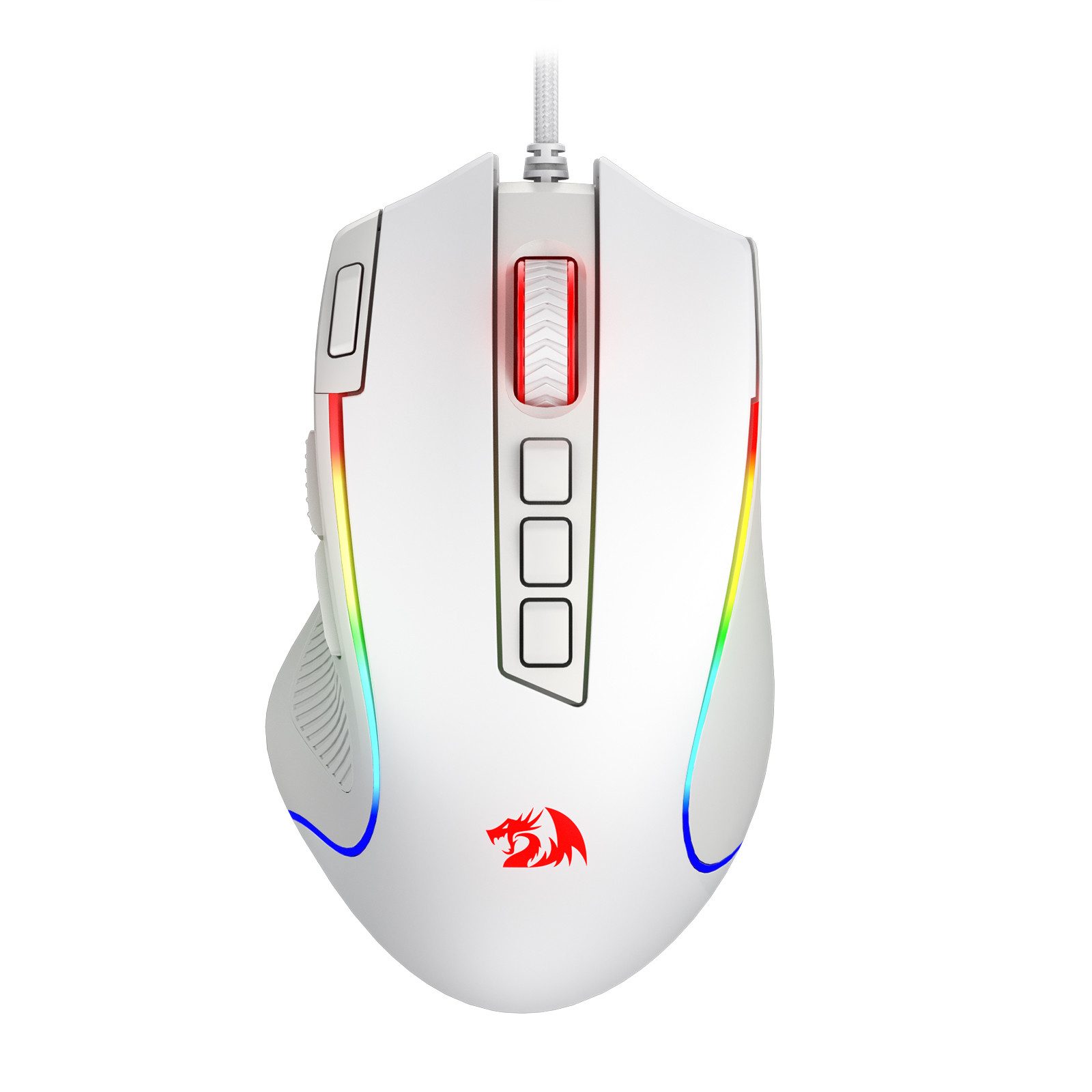 Redragon M612 Gaming Maus RGB, 5 DPI, ergonomisch, weiß Gaming-Maus (Kabel, 11 Tasten programmierbar, kabelgebunden, komfortabler Grip)