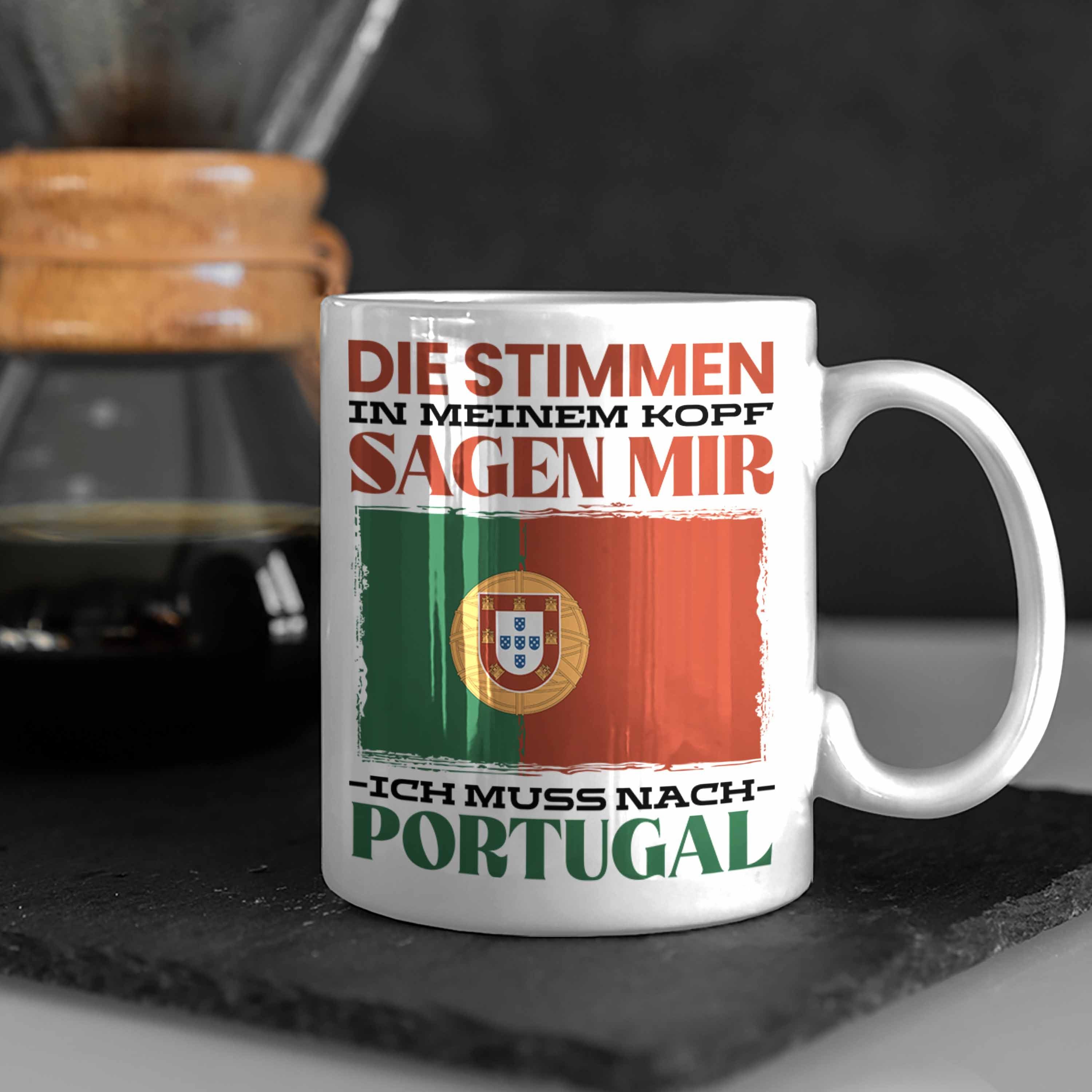 - für Weiss Tasse Portugiesen Land Tasse Geschenk Trendation Portugal Trendation Urlaub