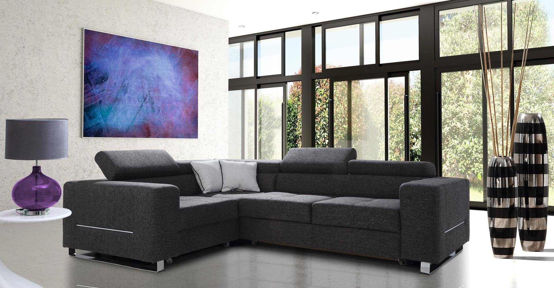 JVmoebel Ecksofa Ecksofa L-Form Sofa Couch Design Polster Modern Textil, Madew in Europe