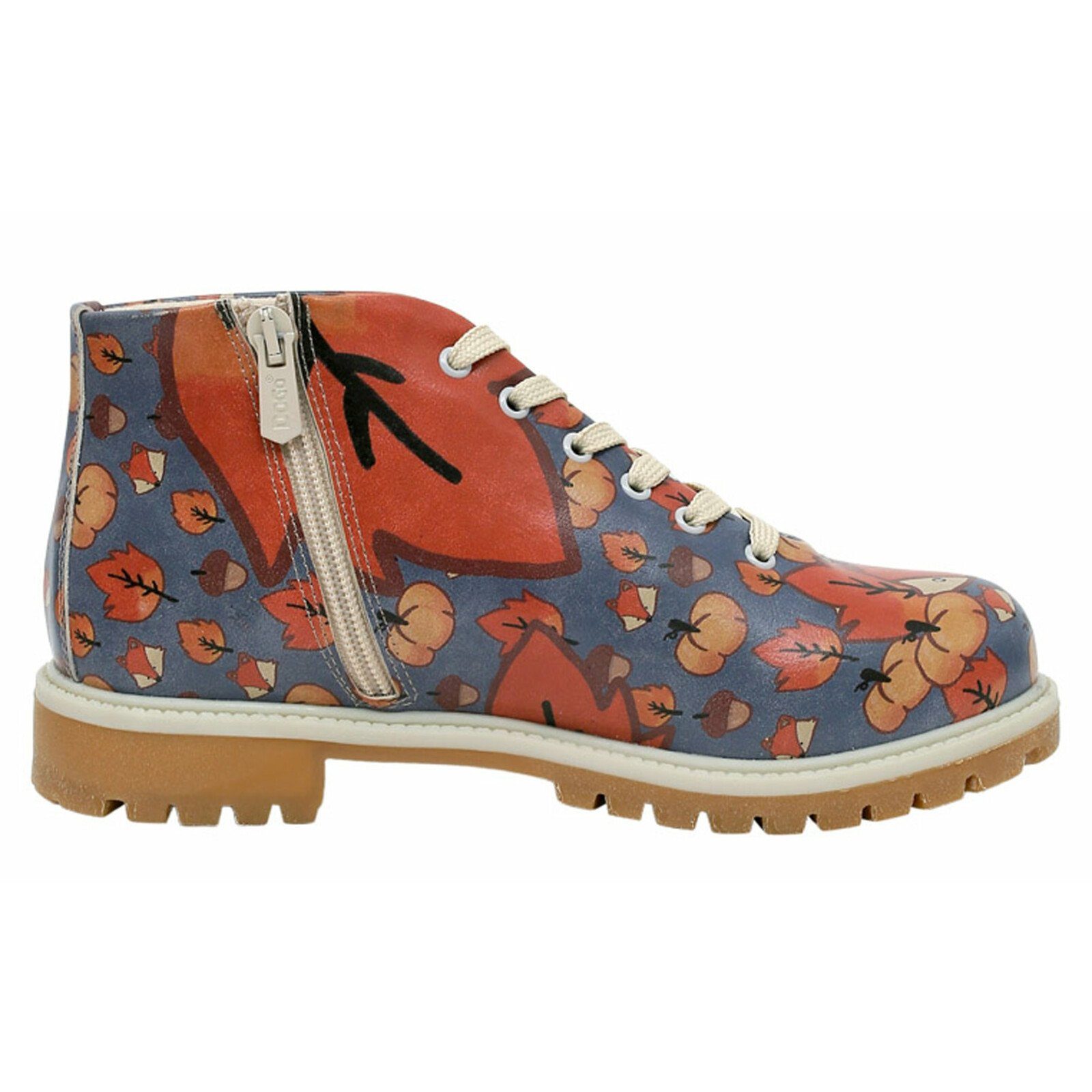 DOGO Shortcut Boots Hello Pumpkin Damen Stiefeletten Stiefel Handgefertigt
