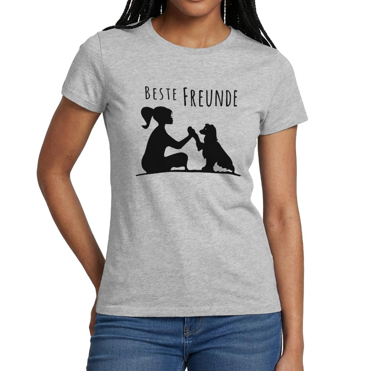 T-Shirt Beste Freunde, Mensch Und Hund Frauen T-Shirt
