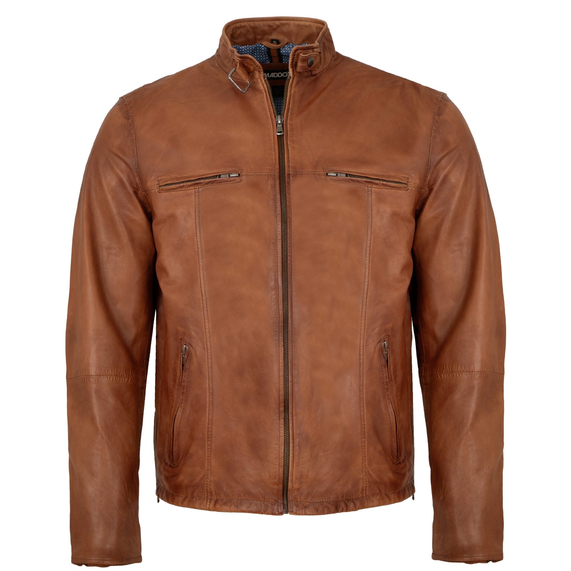 Maddox Lederjacke Harun MADDOX - Herren Lederjacke Lammnappa cognac günstig online kaufen