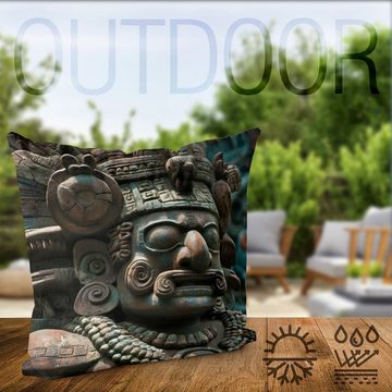Kissenbezug, VOID (1 Stück), Azteken Gottheit Statue Mexiko reise urlaub mexiko gott statue touris