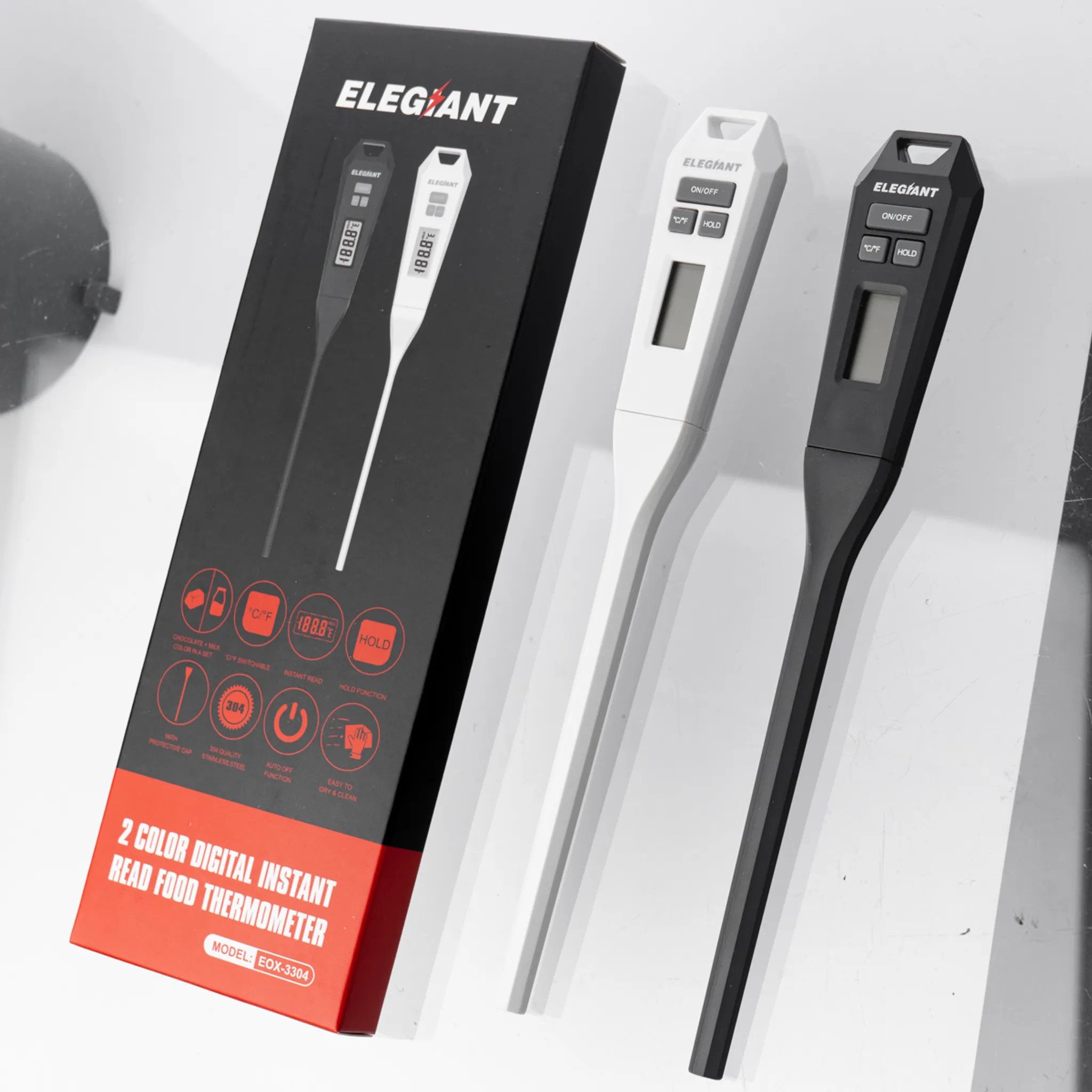 ELEGIANT Bratenthermometer Elegiant EOX-3304 LCD Fleischthermometer Küchenthermometer