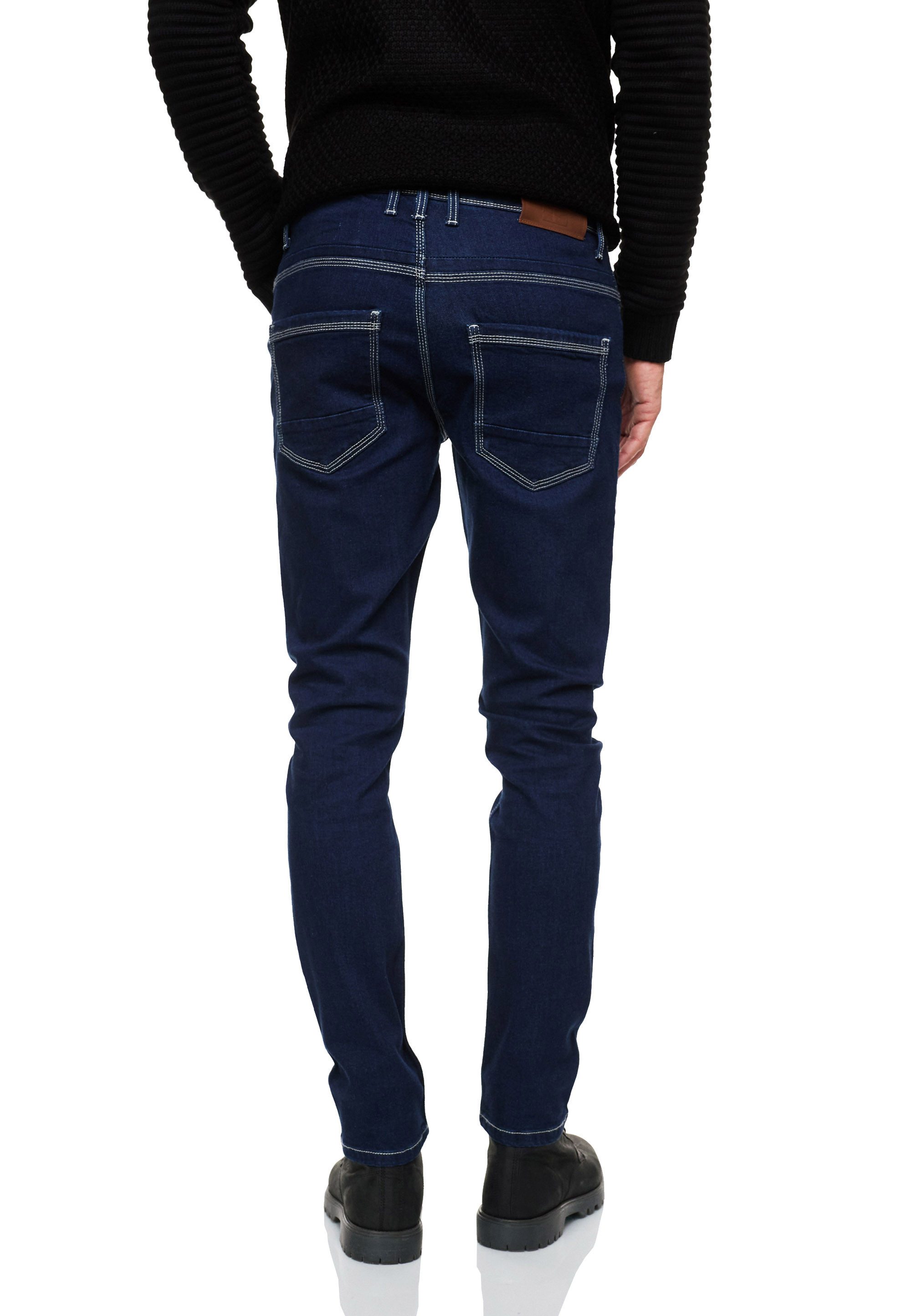 R-NEAL Slim-fit-Jeans Herren Jeanshose Cotton Stretch Business Streetwear Jeans Hose