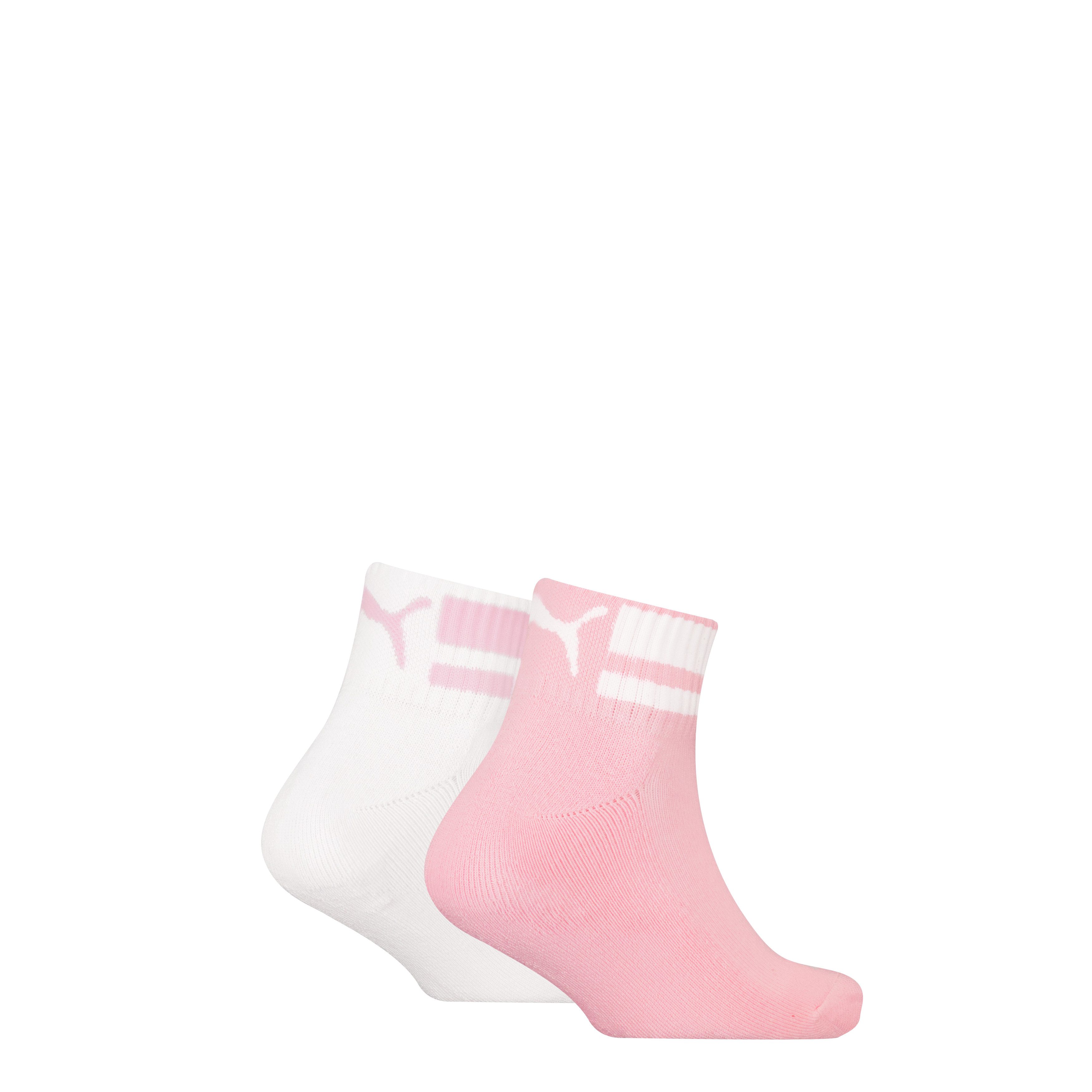 PUMA Kurzsocken PUMA KIDS CLYDE CUSHIONED QUARTER 2P (2 Paar) mit gestreiften Bündchen