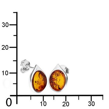 OSTSEE-SCHMUCK Paar Ohrstecker - Canissa - Silber 925/000 - Bernstein (2-tlg)