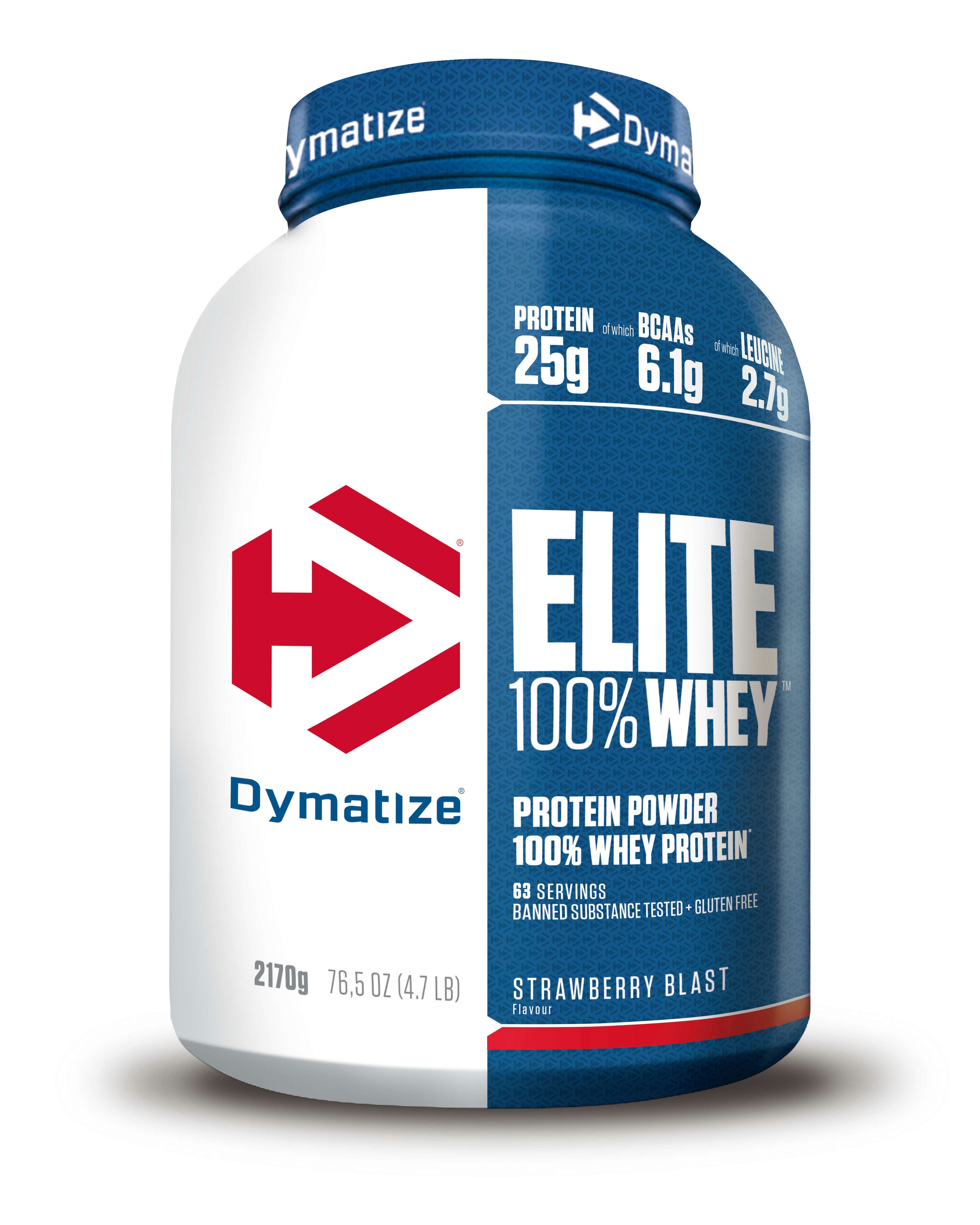 Dymatize Whey Protein Pulver Shake Elite 100% Isolat Gourmet Strawberry 2170 g Pulver, 2170 g