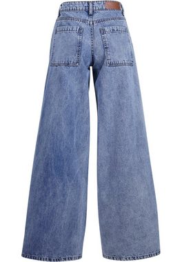 URBAN CLASSICS Bequeme Jeans Urban Classics Damen Ladies Mid Waist Wide Denim