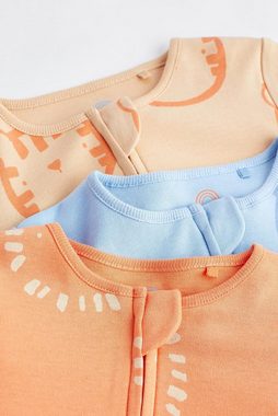 Next Schlafoverall Baby Schlafanzüge mit Reißverschluss, 3er-Pack (3-tlg)