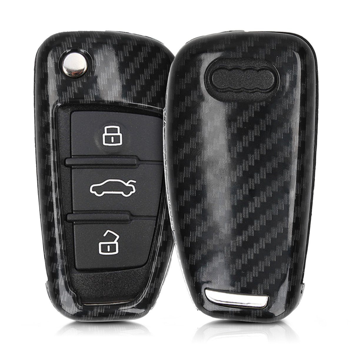 kwmobile Schlüsseltasche Autoschlüssel Hülle für Audi (1-tlg), Hardcover Schutzhülle Schlüsselhülle