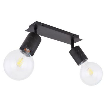 etc-shop LED Deckenspot, Leuchtmittel nicht inklusive, Deckenlampe Deckenleuchte Wohnzimmerlampe Flur 2 flammig E27